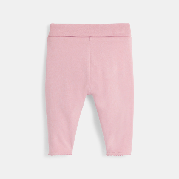 بلوزة مزينة برسوم الأزهار وطماق باللون الوردي للفتيات الصغيرات